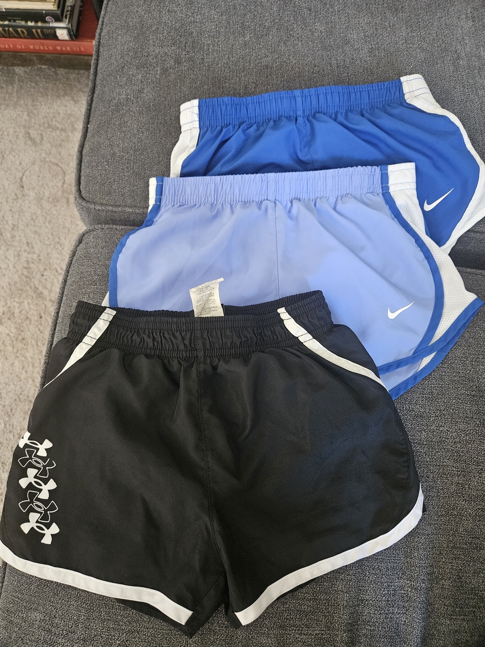 Nike And Under Armour Kids 3-Pack Athletic Shorts